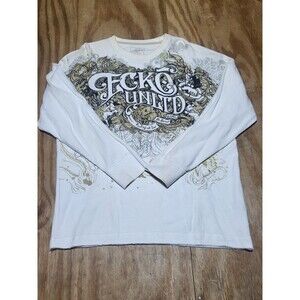 Ecko Unltd Thermal Shirt Men XL Brown VTG Y2K Affliction @K7
